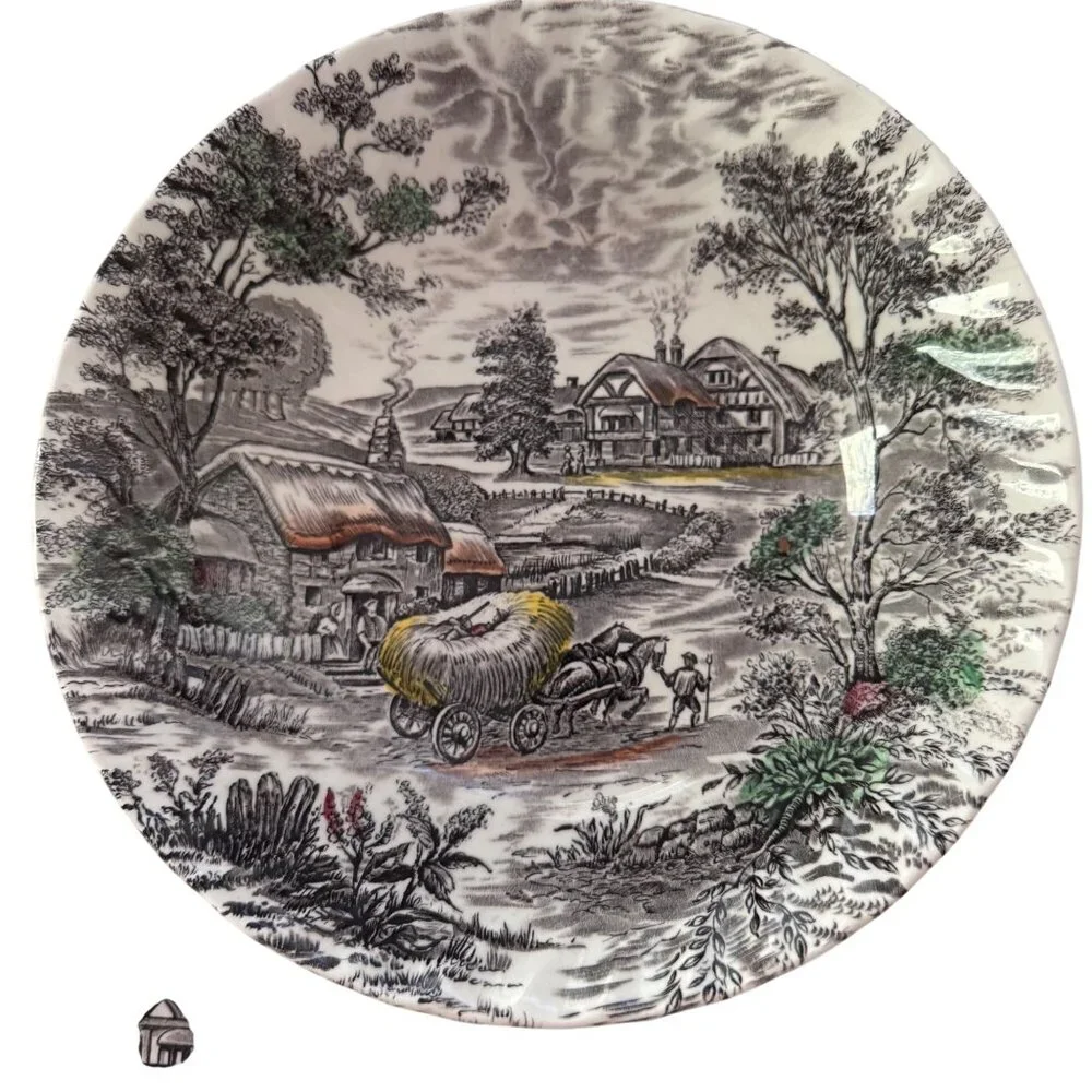 3 Yorkshire Staffordshire England Hand-Engraved Ironstone Bowls Oval Round 4405 - Picture 2 of 11